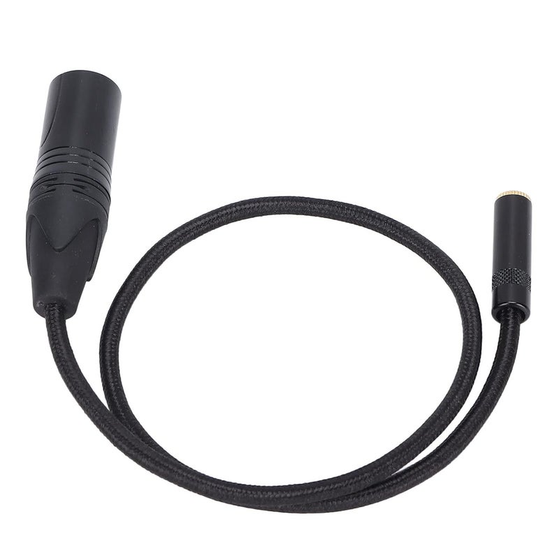 كابل محول XLR ذكر إلى 3.5 مم أنثى ستيريو أسود نايلون سبيكة ألومنيوم لمزج الميكروفون - Image 3